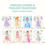 ⁦Mideer Poke-In Dress Up Kit - Princess Evening Gown MD1584 ميدير طقم ملابس بوك-إن - فستان سهرة أميرة⁩ - الصورة ⁦6⁩