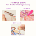 ⁦Mideer Poke-In Dress Up Kit - Princess Evening Gown MD1584 ميدير طقم ملابس بوك-إن - فستان سهرة أميرة⁩ - الصورة ⁦5⁩