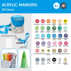 ⁦Mideer Acrylic Markers-36 MD1614 ميدير أقلام أكريليك-36⁩ - الصورة ⁦2⁩