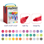 ⁦Mideer Dual-Tip Washable Marker-36 Colors MD4310 ميدير قلم تحديد مزدوج الطرف قابل للغسل - 36 لونًا⁩ - الصورة ⁦7⁩