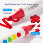 ⁦Mideer Dual-Tip Washable Marker-36 Colors MD4310 ميدير قلم تحديد مزدوج الطرف قابل للغسل - 36 لونًا⁩ - الصورة ⁦5⁩