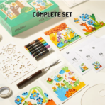 ⁦Mideer Oil Pastel Texture Kit - Springtime Blossoms MD1283ميدير مجموعة ألوان الباستيل الزيتية - أزهار الربيع⁩ - الصورة ⁦3⁩