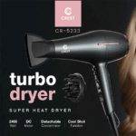 ⁦Crest Turbo Dryer Super Heat Dryer CR5233-كرست مجفف الشعر تيربو فائق الحرارة⁩ - الصورة ⁦2⁩