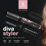 ⁦Crest Diva Styler Ultimate Styling Kit – 5 in 1 Hair Styling Set CR5236-كرست ديفا ستايلر – مجموعة تصفيف شعر متكاملة 5 في 1⁩ - الصورة ⁦2⁩