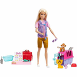 ⁦Barbie Careers Animal Rescue Playset  Blonde Doll with Baby Tiger & Monkey, Carrier & Accessories باربي  إنقاذ الحيوانات ورعايتها | دمية شقراء مع نمر صغير وقرد وإكسسوارات⁩ - الصورة ⁦3⁩