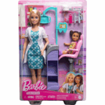 Barbie Careers Dentist Playset – Blonde Doll with Patient, Exam Chair & Accessories مجموعة باربي طبيبة الأسنان – دمية شقراء مع مريضة صغيرة وكرسي فحص وإكسسوارات