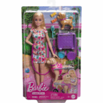 Barbie Doll with 2 Toy Dogs & Pet Accessories  Includes Pup in Removable Rolling Wheelchair دمية باربي مع كلبين وإكسسوارات العناية  تشمل جرو على كرسي متحرك قابل للحركة