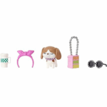 ⁦Barbie Extra Doll 17 Leopard-Print Pants, Furry Jacket, Long Hair & Puppy Pet دمية باربي إكسترا 17 بإطلالة النمر، شعر طويل، ومع جرو ظريف وإكسسوارات⁩ - الصورة ⁦3⁩