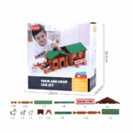 Onshine Farm and Shop Log Set -أونشاين مجموعة مزرعة ومتجر من الخشب