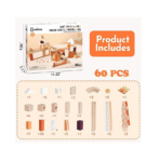 ⁦Onshine Nature Colored Marble Building Blocks -أونشاين مكعبات بناء بمسارات كرات⁩ - الصورة ⁦2⁩