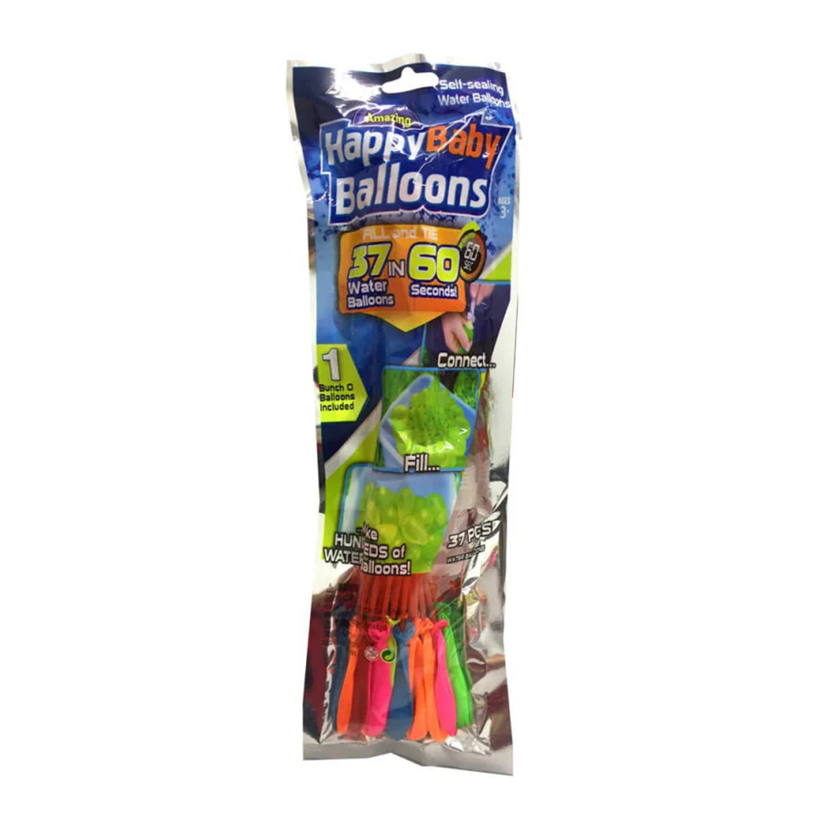 Amazing Happy Baby Balloons -Self-Sealing Water Balloons (37\111 Pieces) بالونات مائية ذاتية الإغلاق(37\111 بالون)