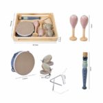 ⁦Orff percussion instrument wooden set for kids-مجموعة آلات الإيقاع أورف الخشبية للأطفال⁩ - الصورة ⁦3⁩