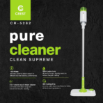 ⁦Crest Pure Cleaner CR-5282 – 2-in-1 Steam Mop &amp Steam Cleaner ممسحة بخار 2 في 1 من كريست⁩ - الصورة ⁦3⁩