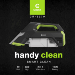 ⁦Crest Handy Clean CR-5279 – Smart Handheld Vacuum مكنسة يدوية محمولة كريست⁩ - الصورة ⁦2⁩