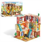3-Floor Multi-Room Dollhouse Building Set – 243PCS Leisure Villa فيلا متعددة الغرف من 3 طوابق – بيت دمى كبير (243 قطعة)