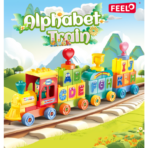 ⁦Alphabet Train Building Blocks Set – 60PCS (FL42022) قطار الحروف التعليمي – لعبة تركيب لتعلّم الأبجدية الإنجليزية⁩ - الصورة ⁦2⁩