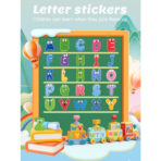 ⁦Alphabet Train Building Blocks Set – 60PCS (FL42022) قطار الحروف التعليمي – لعبة تركيب لتعلّم الأبجدية الإنجليزية⁩ - الصورة ⁦4⁩
