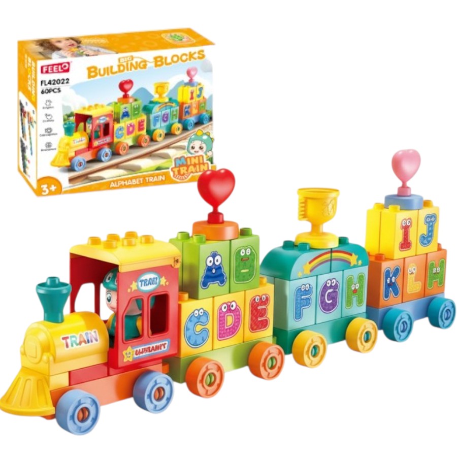 Alphabet Train Building Blocks Set – 60PCS (FL42022) قطار الحروف التعليمي – لعبة تركيب لتعلّم الأبجدية الإنجليزية Alphabet Train Building Blocks Set – 60PCS (FL42022) قطار الحروف التعليمي – لعبة تركيب لتعلّم الأبجدية الإنجليزية - الصورة 1