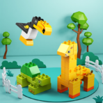 ⁦Animal Park Building Blocks Set – 102PCS Big Bricks (F1150) حديقة الحيوانات التعليمية – مكعبات تركيب للأطفال (102 قطعة)⁩ - الصورة ⁦3⁩