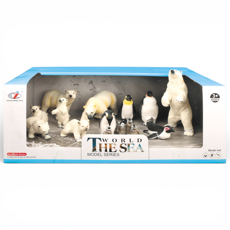Arctic Animals Toy Set مجموعة حيوانات القطب الشمالي للأطفال – دب قطبي وبطاريق _ مجسمات حيوانات القطب Arctic Animals Toy Set مجموعة حيوانات القطب الشمالي للأطفال – دب قطبي وبطاريق | مجسمات حيوانات القطب - الصورة 1
