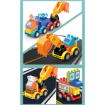 ⁦Ore Yard Construction Building Blocks Set – 88PCS Engineering Series روبوت البوكت بعينين متحركة – لعبة تركيب وتحويل (88 قطعة)⁩ - الصورة ⁦5⁩