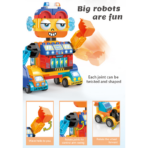 ⁦Ore Yard Construction Building Blocks Set – 88PCS Engineering Series روبوت البوكت بعينين متحركة – لعبة تركيب وتحويل (88 قطعة)⁩ - الصورة ⁦3⁩