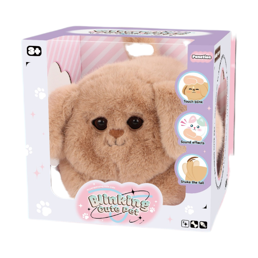 Blinking Interactive Plush Dog Toy with Sound Effects كلب لعبة تفاعلي لطيف يرمش ويصدر أصوات للأطفال Blinking Interactive Plush Dog Toy with Sound Effects كلب لعبة تفاعلي لطيف يرمش ويصدر أصوات للأطفال - الصورة 1