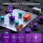 ⁦Block Circuit Deluxe Kit – 50+ Electronics Experiments for Kids مجموعة الدوائر الكهربائية التعليمية للأطفال – أكثر من 50 تجربة إلكترونية⁩ - الصورة ⁦2⁩