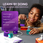 ⁦Block Circuit Deluxe Kit – 50+ Electronics Experiments for Kids مجموعة الدوائر الكهربائية التعليمية للأطفال – أكثر من 50 تجربة إلكترونية⁩ - الصورة ⁦4⁩