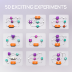 ⁦Block Circuit Deluxe Kit – 50+ Electronics Experiments for Kids مجموعة الدوائر الكهربائية التعليمية للأطفال – أكثر من 50 تجربة إلكترونية⁩ - الصورة ⁦6⁩
