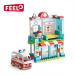 City Hospital Building Blocks Set with Ambulance – FL42021 مستشفى المدينة التعليمي – لعبة تركيب مع سيارة إسعاف (سلسلة المدينة)
