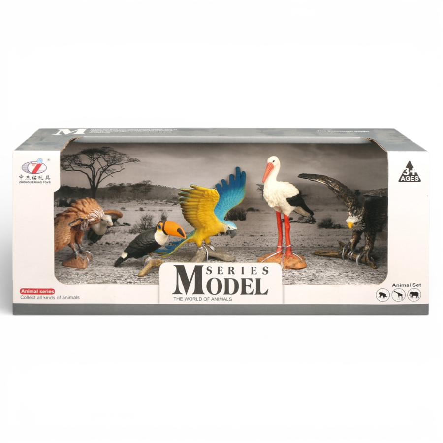 Colorful Birds Set – Parrot, Toucan & Eagle Figures مجموعة طيور ملونة – ببغاء وطوقان ونسر Colorful Birds Set – Parrot, Toucan & Eagle Figures مجموعة طيور ملونة – ببغاء وطوقان ونسر - الصورة 1