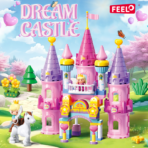 ⁦Dream Castle Building Blocks Set – 115PCS Princess Castle قلعة الأحلام الأميرية – مجموعة تركيب كبيرة للأطفال (115 قطعة)⁩ - الصورة ⁦3⁩