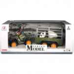 Farm ATV Vehicle with Panda Transport Trailer and Driver Toy Set سيارة مزرعة مع مقطورة نقل باندا – لعبة مركبة مزارع للأطفال