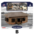 ⁦Farm Animal House Playset with Animals & Accessories – Set A or B بيت المزرعة مع حيوانات المزرعة – لعبة مزرعة تعليمية للأطفال (A / B)⁩ - الصورة ⁦3⁩