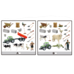 ⁦Farm Animals Playset with Tractor, Barn & Animals – Set A or Set B مجموعة مزرعة الحيوانات الكبيرة مع تراكتور وحظيرة – خيار المجموعة A أو B⁩ - الصورة ⁦2⁩