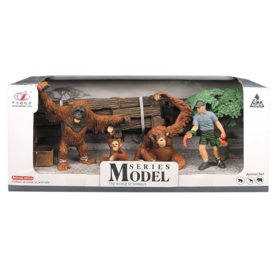 Gorilla Family Animal Set – Wild Animals Figures مجموعة الغوريلا– مجسمات حيوانات الغابة للأطفال (1) Gorilla Family Animal Set – Wild Animals Figures مجموعة الغوريلا– مجسمات حيوانات الغابة للأطفال - الصورة 1