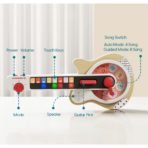 ⁦Interactive Music Activity Guitar for Toddlers قيثارة الأطفال الموسيقية التفاعلية – لعبة تعليم الموسيقى⁩ - الصورة ⁦3⁩