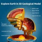 ⁦Interactive Talking Earth Globe – 3D Geological Model for Kids الكرة الأرضية التفاعلية الناطقة – نموذج ثلاثي الأبعاد لطبقات الأرض⁩ - الصورة ⁦4⁩