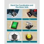 ⁦Kids Driving Busy Board – Fire Fighter Steering Activity Board لوحة قيادة الأطفال التفاعلية 16 في 1 – لوحة رجال الإطفاء مونتيسوري للقيادة⁩ - الصورة ⁦3⁩