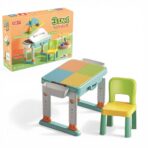 Kids Activity Table with Chair – Building Blocks & Learning Desk طاولة ألعاب وتعليم للأطفال 3 في 1 مع كرسي – سطح ليغو + تخزين