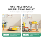 ⁦Kids Adjustable Multi-Activity Table with Chair – Build, Play & Storage Set (4 in 1) طاولة ألعاب تعليمية متعددة للأطفال مع كرسي – تركيب ولعب وتخزين قابلة للتعديل (4 في 1)⁩ - الصورة ⁦4⁩