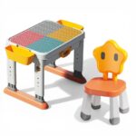 Kids Adjustable Multi-Activity Table with Chair – Build, Play & Storage Set (4 in 1) طاولة ألعاب تعليمية متعددة للأطفال مع كرسي – تركيب ولعب وتخزين قابلة للتعديل (4 في 1)