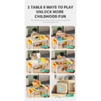 ⁦Kids Adjustable Multi-Activity Table with Chair – Build, Play & Storage Set (4 in 1) طاولة ألعاب تعليمية متعددة للأطفال مع كرسي – تركيب ولعب وتخزين قابلة للتعديل (4 في 1)⁩ - الصورة ⁦7⁩
