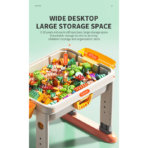 ⁦Kids Adjustable Multi-Activity Table with Chair – Build, Play & Storage Set (4 in 1) طاولة ألعاب تعليمية متعددة للأطفال مع كرسي – تركيب ولعب وتخزين قابلة للتعديل (4 في 1)⁩ - الصورة ⁦3⁩