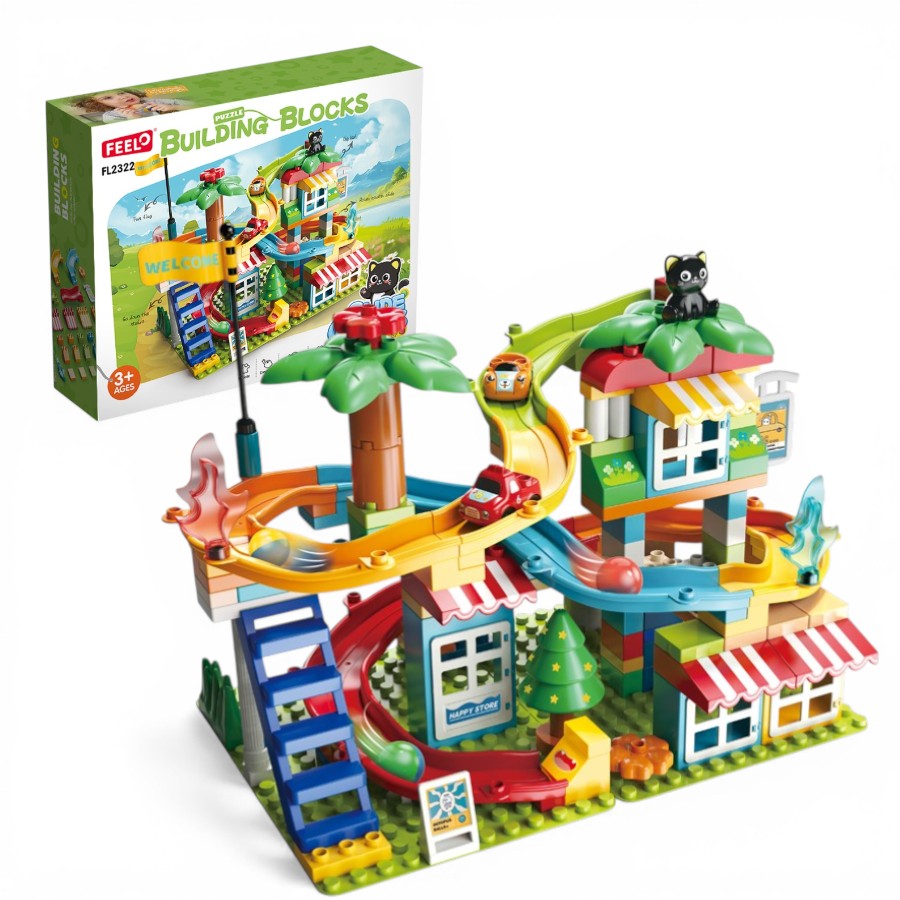 Kids Building Amusement Park Set – Slide Track & Car Adventure (116 PCS) لعبة تركيب مدينة الملاهي للأطفال – مسار سيارات وزحليقة مغامرات (116 قطعة) Kids Building Amusement Park Set – Slide Track & Car Adventure (119 PCS) لعبة تركيب مدينة الملاهي للأطفال – مسار سيارات وزحليقة مغامرات (119 قطعة) - الصورة 1