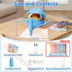 ⁦Kids Drawing Robot – Automatic Drawing Machine (Blue / Pink) روبوت الرسم الذكي للأطفال – آلة رسم تعليمية (أزرق / زهري)⁩ - الصورة ⁦3⁩