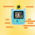 ⁦Kids Instant Print Camera – Cute Bear Edition كاميرا الأطفال الفورية بطباعة الصور – تصميم الدب الكيوت⁩ - الصورة ⁦4⁩