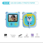 ⁦Kids Instant Print Camera – Cute Bear Edition كاميرا الأطفال الفورية بطباعة الصور – تصميم الدب الكيوت⁩ - الصورة ⁦3⁩