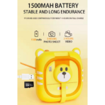 ⁦Kids Instant Print Camera – Cute Bear Edition كاميرا الأطفال الفورية بطباعة الصور – تصميم الدب الكيوت⁩ - الصورة ⁦2⁩